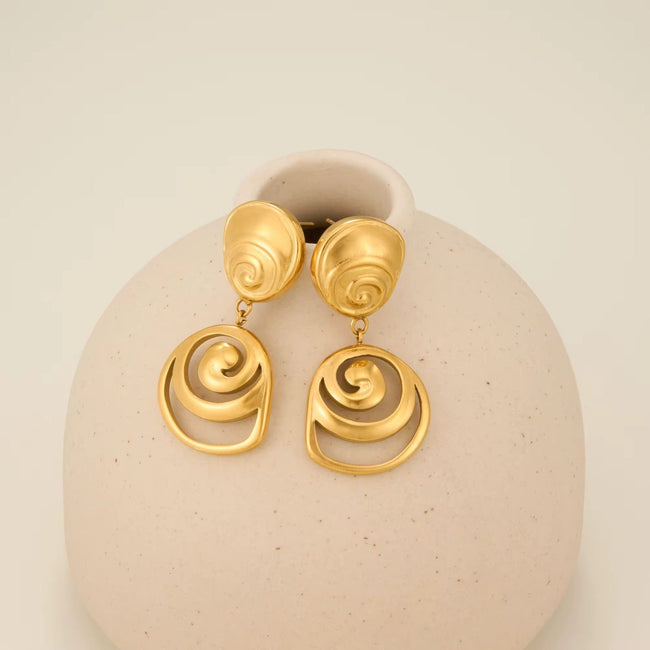 Double Mesh Drop Earrings Hover Image