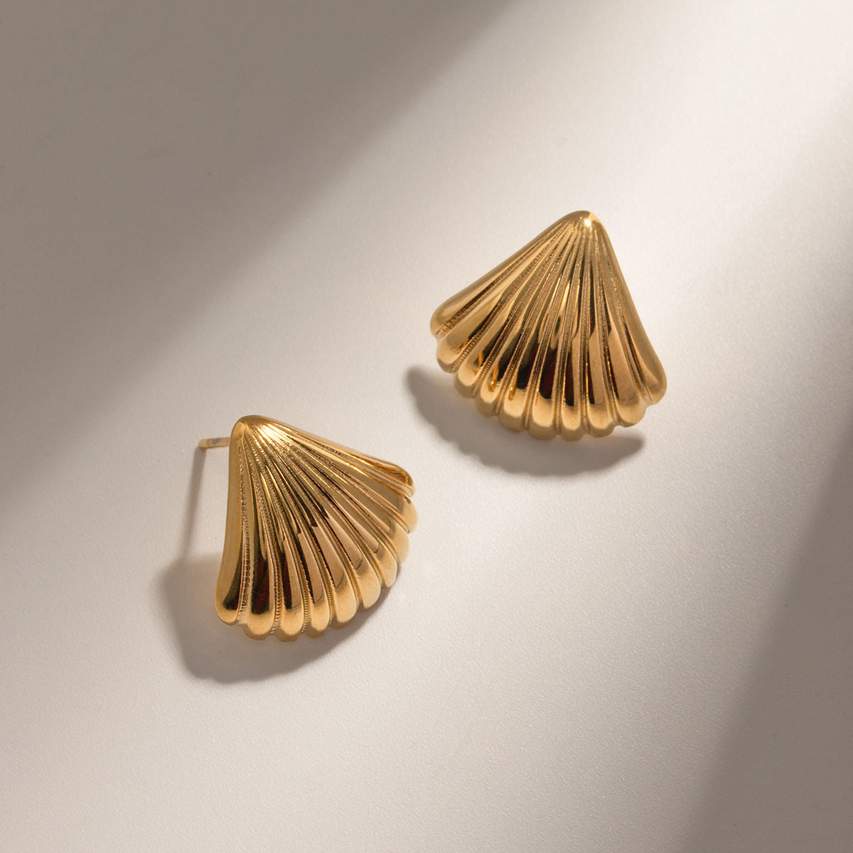 Golden Shell Studs