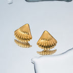 Golden Shell Studs