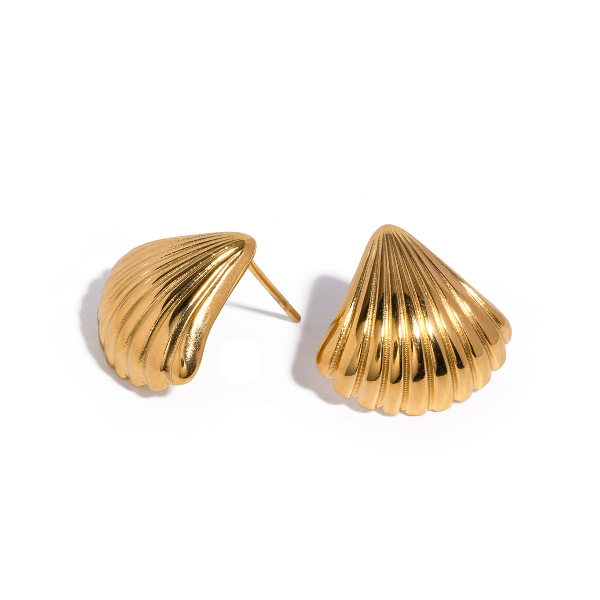 Golden Shell Studs