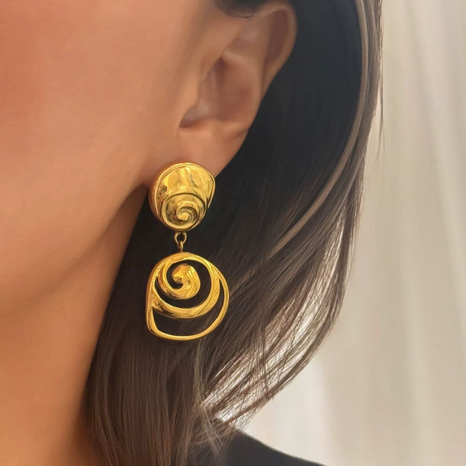 Double Mesh Drop Earrings